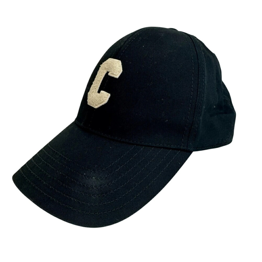 CELINE 2AUY8969P C Initial Baseball Cap Black